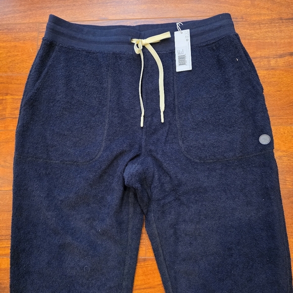 Outerknown Men's Hightide Terry Cloth Sweatpants Joggers Navy Size Medium - Picture 2 of 10